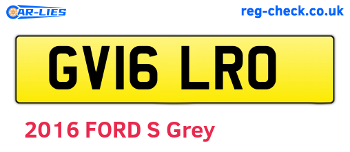 GV16LRO are the vehicle registration plates.