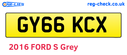 GY66KCX are the vehicle registration plates.