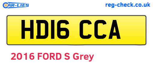 HD16CCA are the vehicle registration plates.
