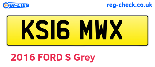 KS16MWX are the vehicle registration plates.