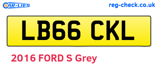 LB66CKL are the vehicle registration plates.