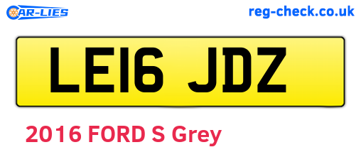 LE16JDZ are the vehicle registration plates.