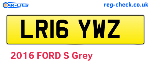 LR16YWZ are the vehicle registration plates.