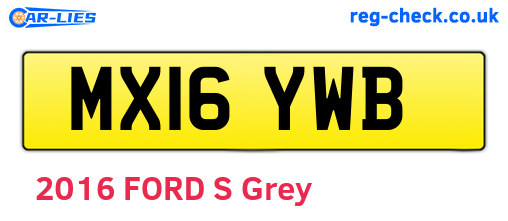 MX16YWB are the vehicle registration plates.