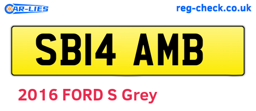 SB14AMB are the vehicle registration plates.