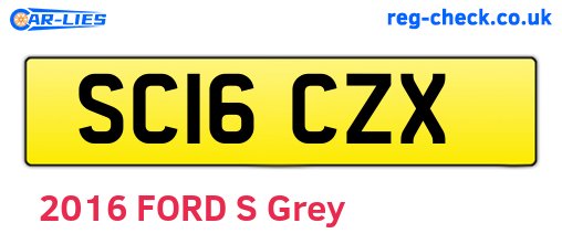 SC16CZX are the vehicle registration plates.