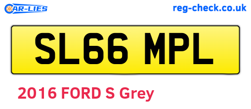 SL66MPL are the vehicle registration plates.