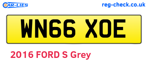 WN66XOE are the vehicle registration plates.