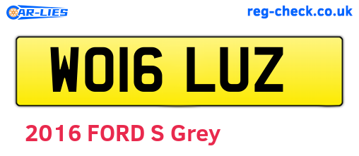 WO16LUZ are the vehicle registration plates.