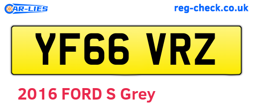YF66VRZ are the vehicle registration plates.