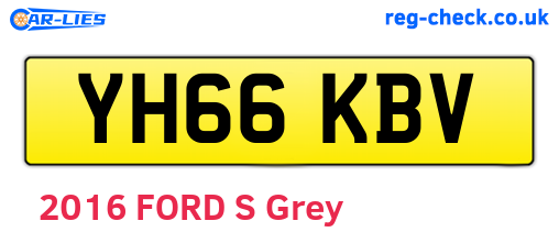 YH66KBV are the vehicle registration plates.