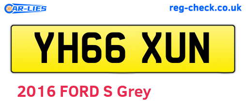YH66XUN are the vehicle registration plates.