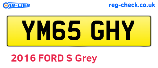 YM65GHY are the vehicle registration plates.