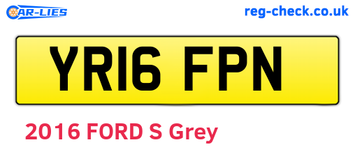 YR16FPN are the vehicle registration plates.