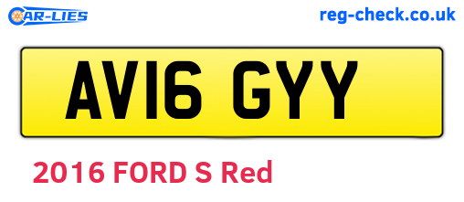 AV16GYY are the vehicle registration plates.