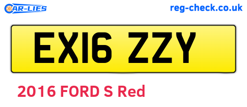 EX16ZZY are the vehicle registration plates.