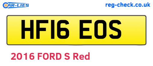HF16EOS are the vehicle registration plates.