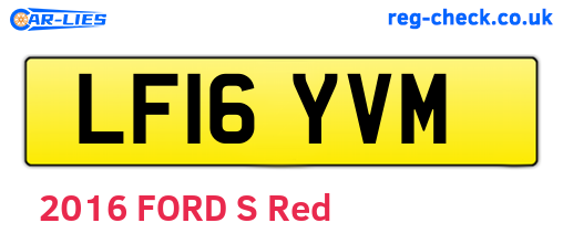 LF16YVM are the vehicle registration plates.