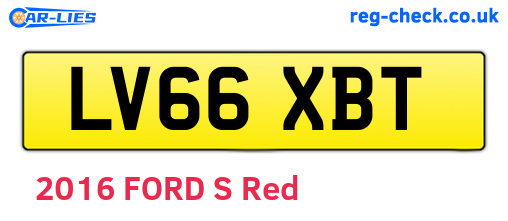 LV66XBT are the vehicle registration plates.