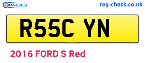 R55CYN are the vehicle registration plates.