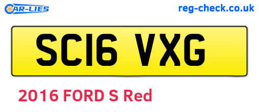 SC16VXG are the vehicle registration plates.