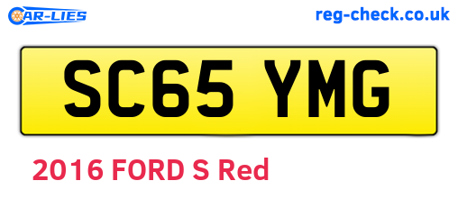 SC65YMG are the vehicle registration plates.