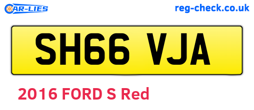 SH66VJA are the vehicle registration plates.