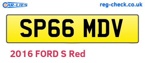 SP66MDV are the vehicle registration plates.