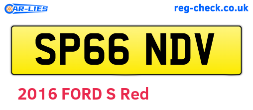 SP66NDV are the vehicle registration plates.