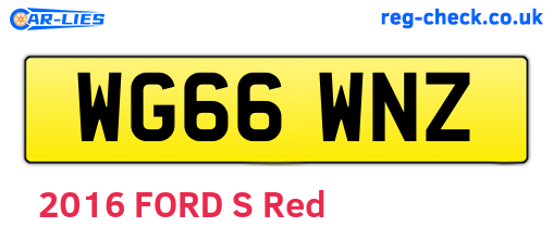 WG66WNZ are the vehicle registration plates.
