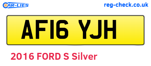 AF16YJH are the vehicle registration plates.