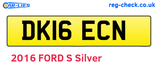DK16ECN are the vehicle registration plates.