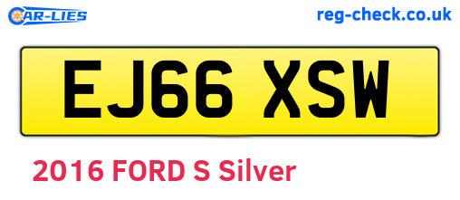 EJ66XSW are the vehicle registration plates.