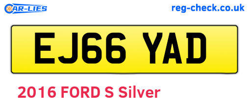 EJ66YAD are the vehicle registration plates.
