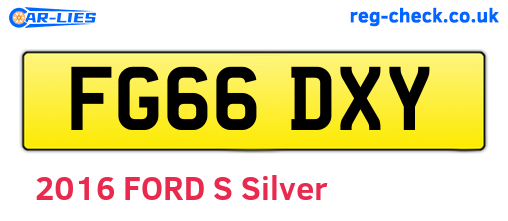 FG66DXY are the vehicle registration plates.