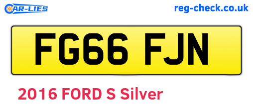 FG66FJN are the vehicle registration plates.