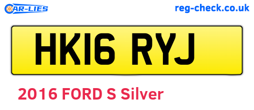 HK16RYJ are the vehicle registration plates.