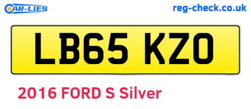 LB65KZO are the vehicle registration plates.