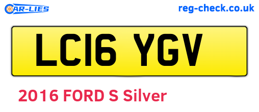 LC16YGV are the vehicle registration plates.