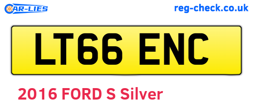 LT66ENC are the vehicle registration plates.