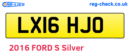 LX16HJO are the vehicle registration plates.