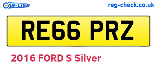 RE66PRZ are the vehicle registration plates.