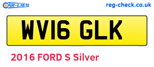 WV16GLK are the vehicle registration plates.