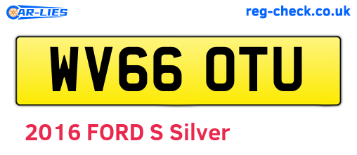 WV66OTU are the vehicle registration plates.