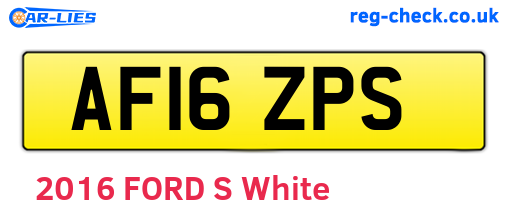 AF16ZPS are the vehicle registration plates.
