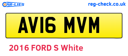 AV16MVM are the vehicle registration plates.