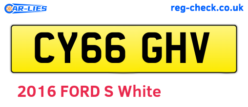 CY66GHV are the vehicle registration plates.