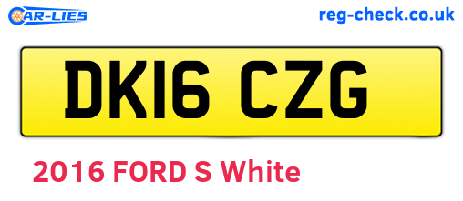 DK16CZG are the vehicle registration plates.