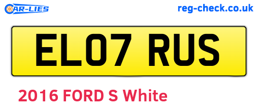 EL07RUS are the vehicle registration plates.