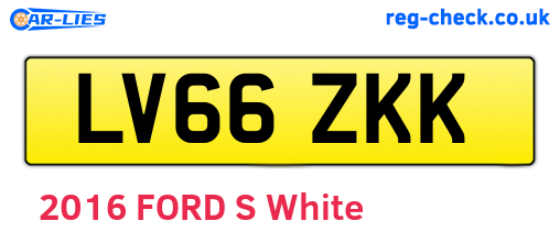 LV66ZKK are the vehicle registration plates.